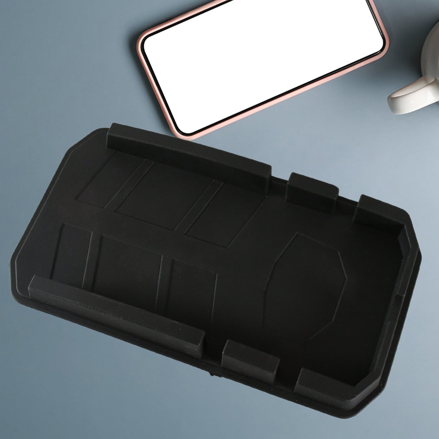 Multipurpose Car Mobile Holder for Dashboard, Anti-slip Durable Silicone Tray Dashboard Pad Storage Mat, Cell Phone Holder, Sun Glasses Stand, GPS Navigation Holder For Car Multipurpose Car Mobile Holder for Dashboard, Anti-slip Durable Silicone Tray Dashboard Pad Storage Mat, Cell Phone Holder, Sun Glasses Stand, GPS Navigation Holder For Car